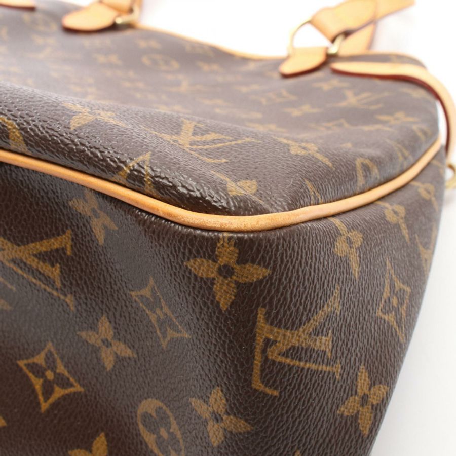 路易威登 Batignolles 直式 Monogram 手提包 M51153 PVC 塗層帆布皮革棕色二手女款-7