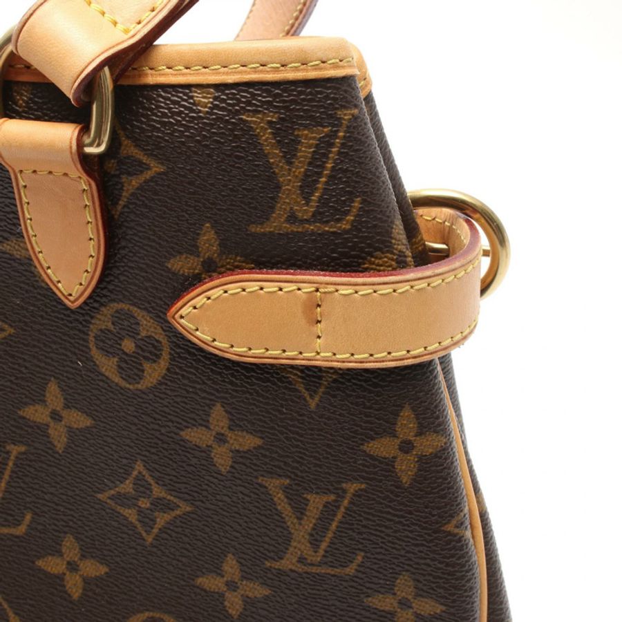 路易威登 Batignolles 直式 Monogram 手提包 M51153 PVC 塗層帆布皮革棕色二手女款-8