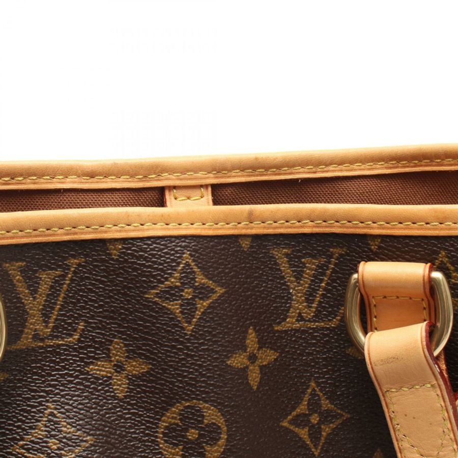 路易威登 Batignolles 直式 Monogram 手提包 M51153 PVC 塗層帆布皮革棕色二手女款-9