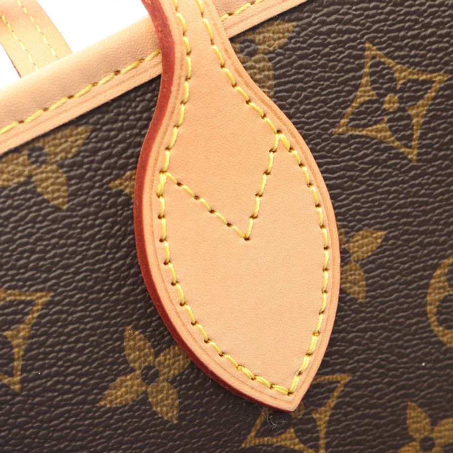 路易威登 Neverfull PM Monogram 手提包 M46979 PVC塗層帆布皮革棕色二手女款-6
