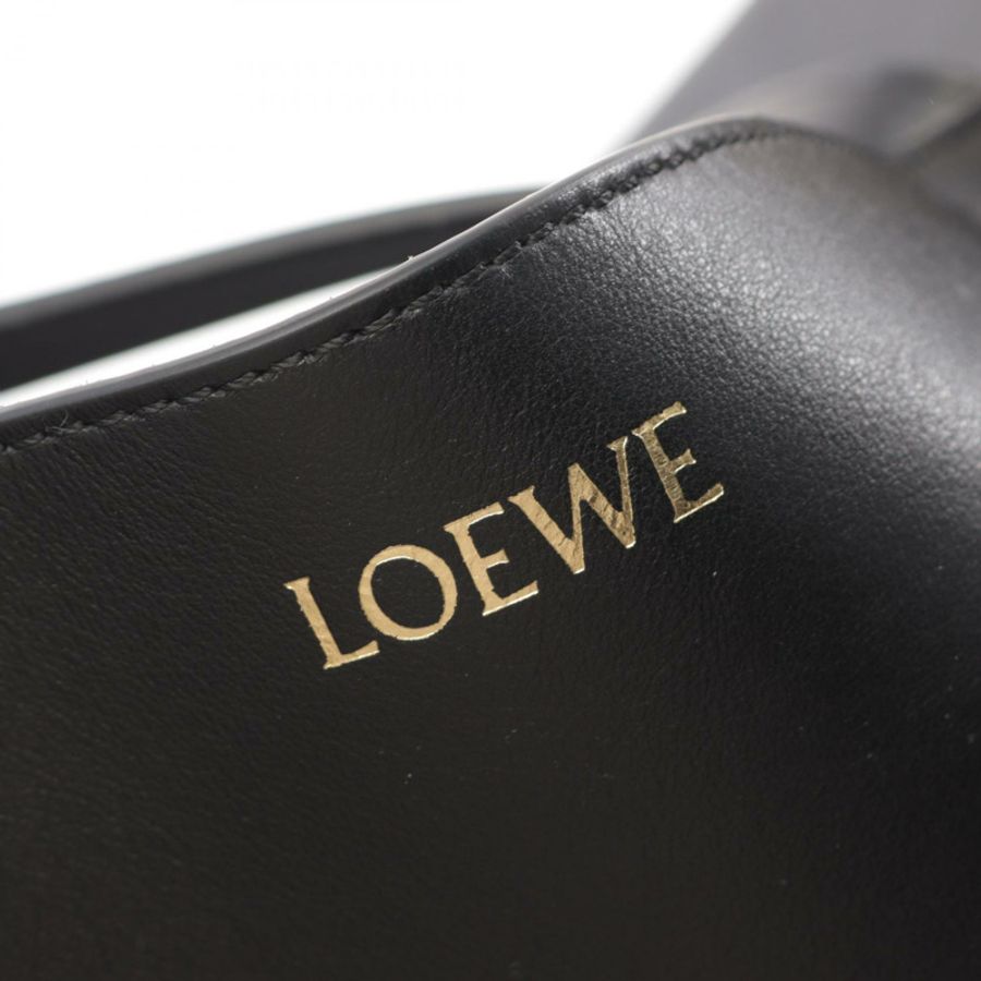 LOEWE Puzzle Fold 大號托特單肩包 B933Q18X011100 黑色皮革 全新 男士-3