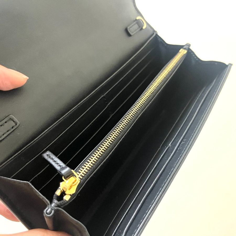 Fendi Baguette Continental With Chain 長款皮夾配飾鏈 納帕皮革皮夾 法棍WOC 經典黑色金扣-20