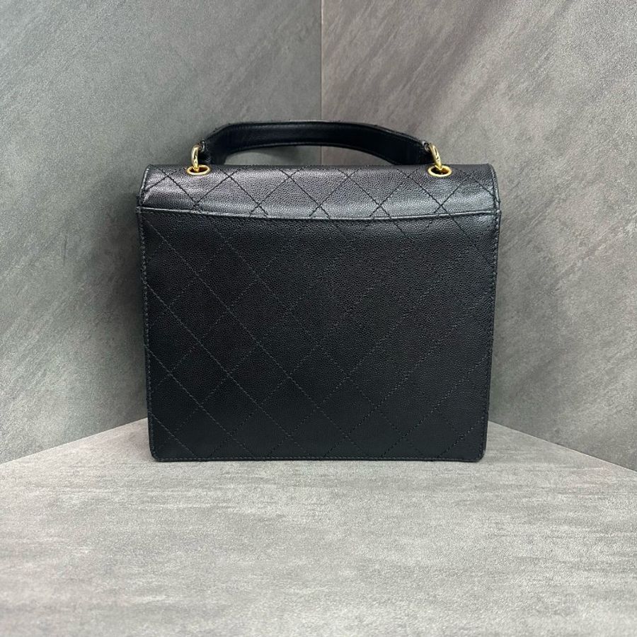 Chanel vintage 黑金荔枝牛皮 kelly-2