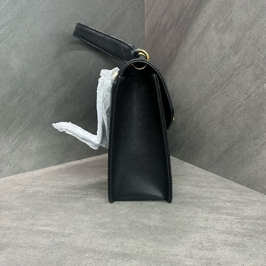 Chanel vintage 黑金荔枝牛皮 kelly-3