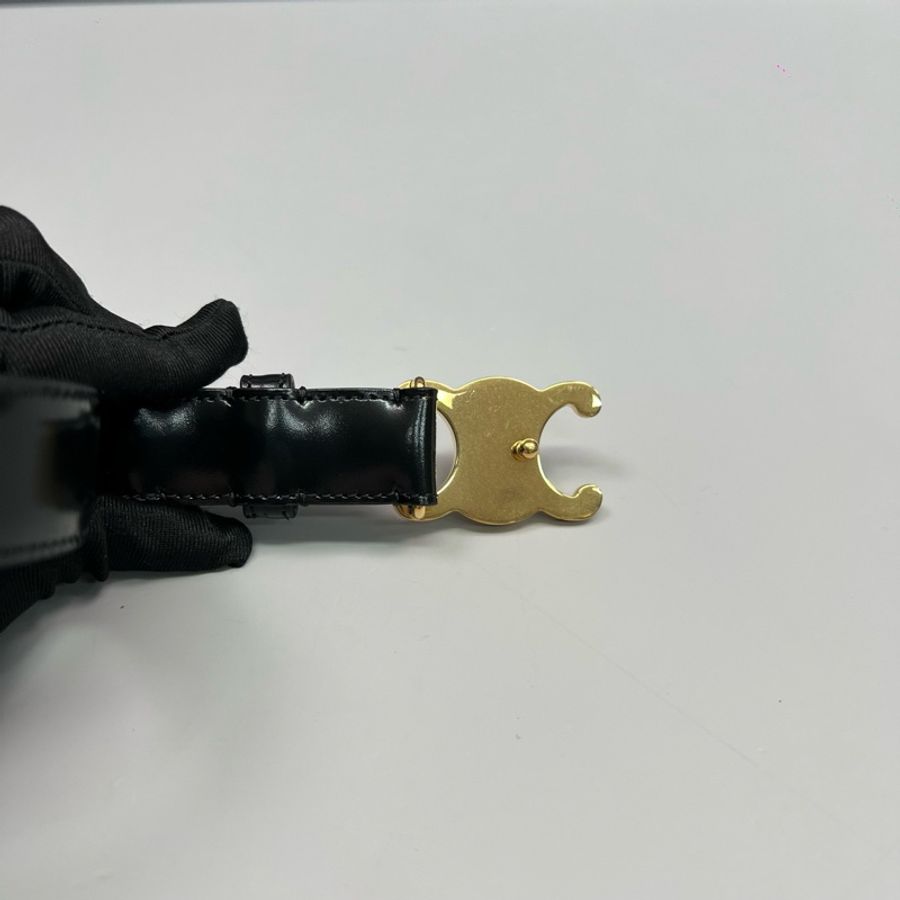 Celine賽琳 黑金凱旋門腰帶 成色98新,80碼-2