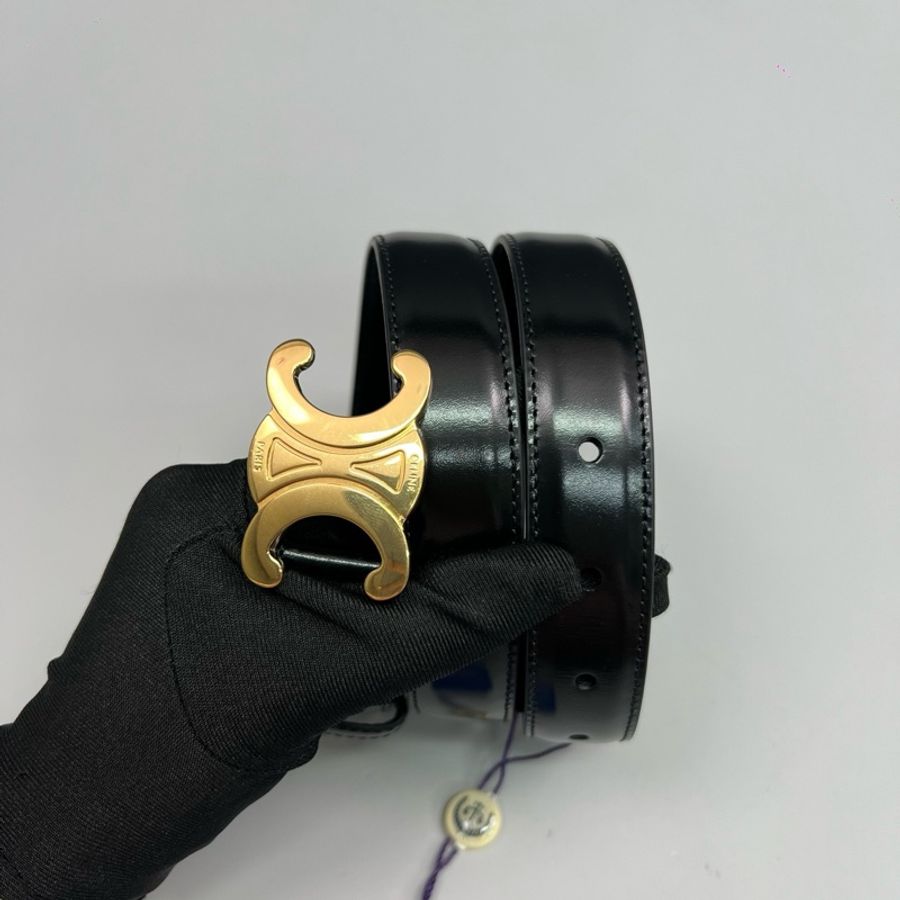 Celine賽琳 黑金凱旋門腰帶 成色98新,80碼-7