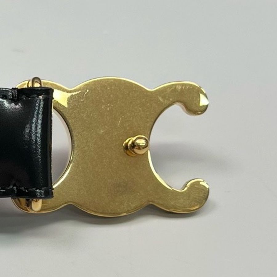 Celine賽琳 黑金凱旋門腰帶 成色98新,80碼-9