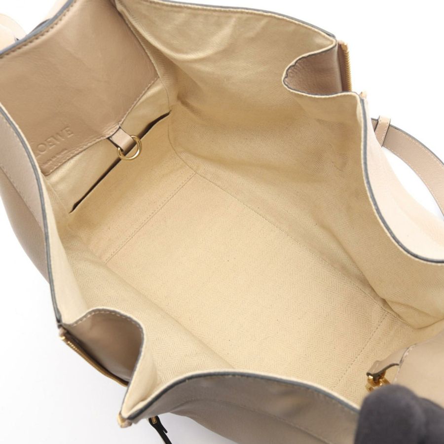 LOEWE HAMMOCK 小號單肩手提包,米色皮革,二手女款-2