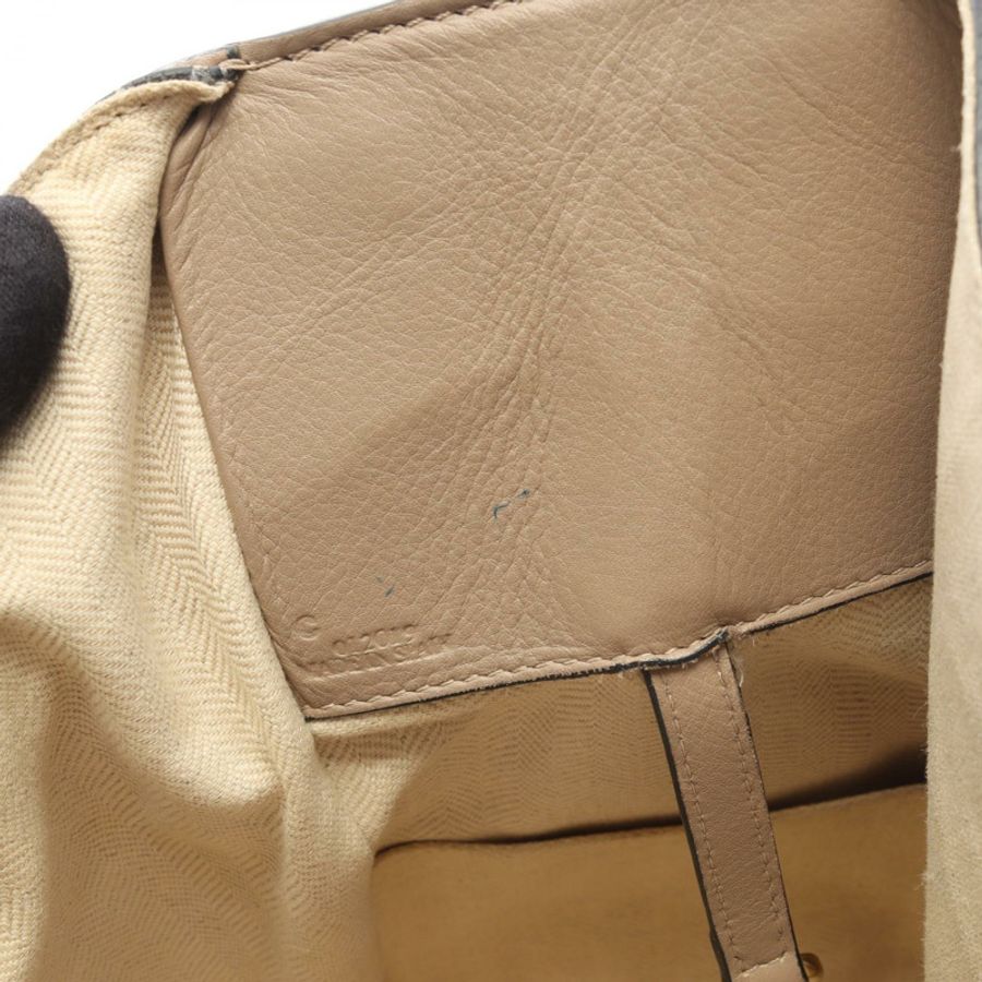 LOEWE HAMMOCK 小號單肩手提包,米色皮革,二手女款-11