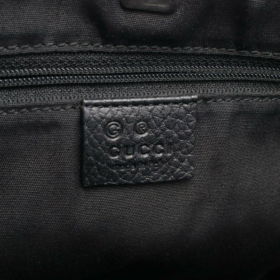 GUCCI Abbey GG帆布托特包 268639 黑色皮革二手女款-3