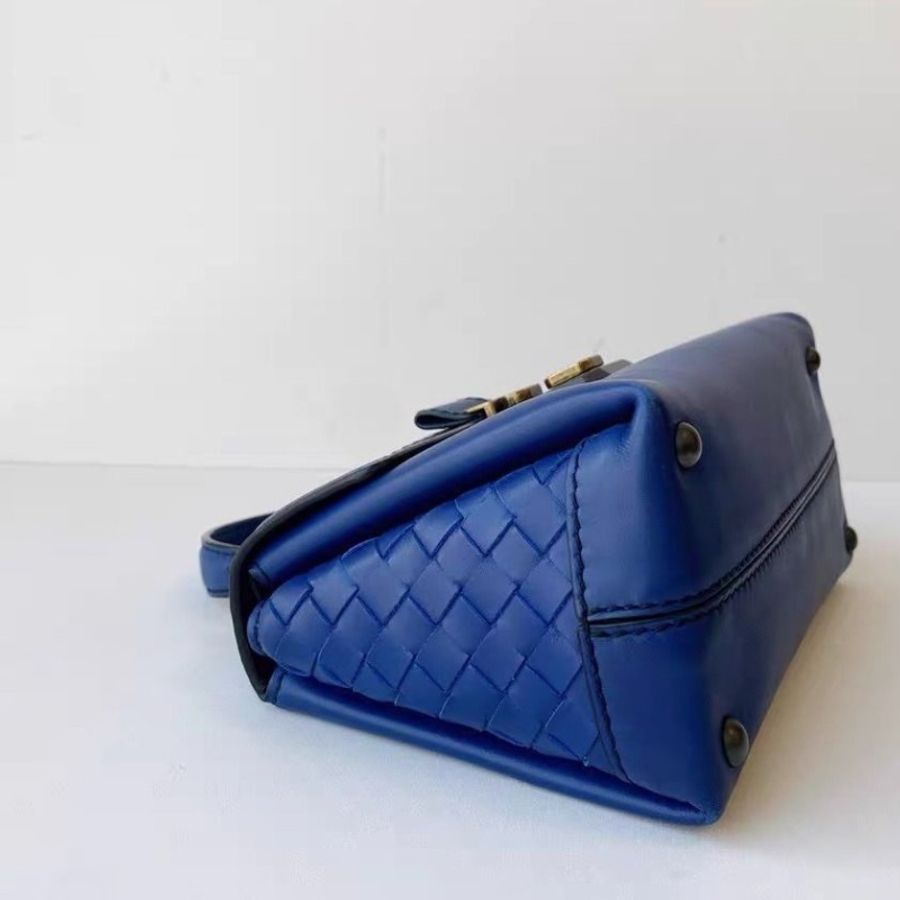 BV mini roma手提肩背包 藍色 20×12.5×9 9新 配件肩帶 塵袋-2