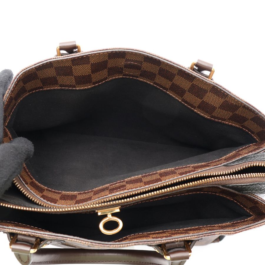 棕/黑色 棋盤格帆布 牛皮 Normandy 兩用包【LOUIS VUITTON LV 路易威登】 N41487-4