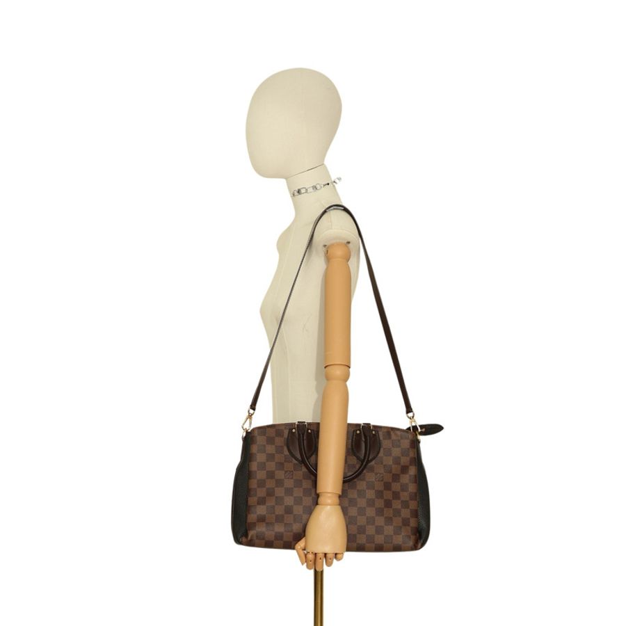 棕/黑色 棋盤格帆布 牛皮 Normandy 兩用包【LOUIS VUITTON LV 路易威登】 N41487-8