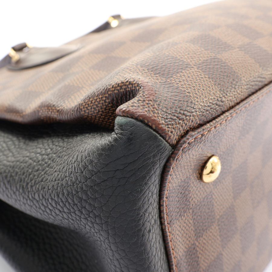 棕/黑色 棋盤格帆布 牛皮 Normandy 兩用包【LOUIS VUITTON LV 路易威登】 N41487-10