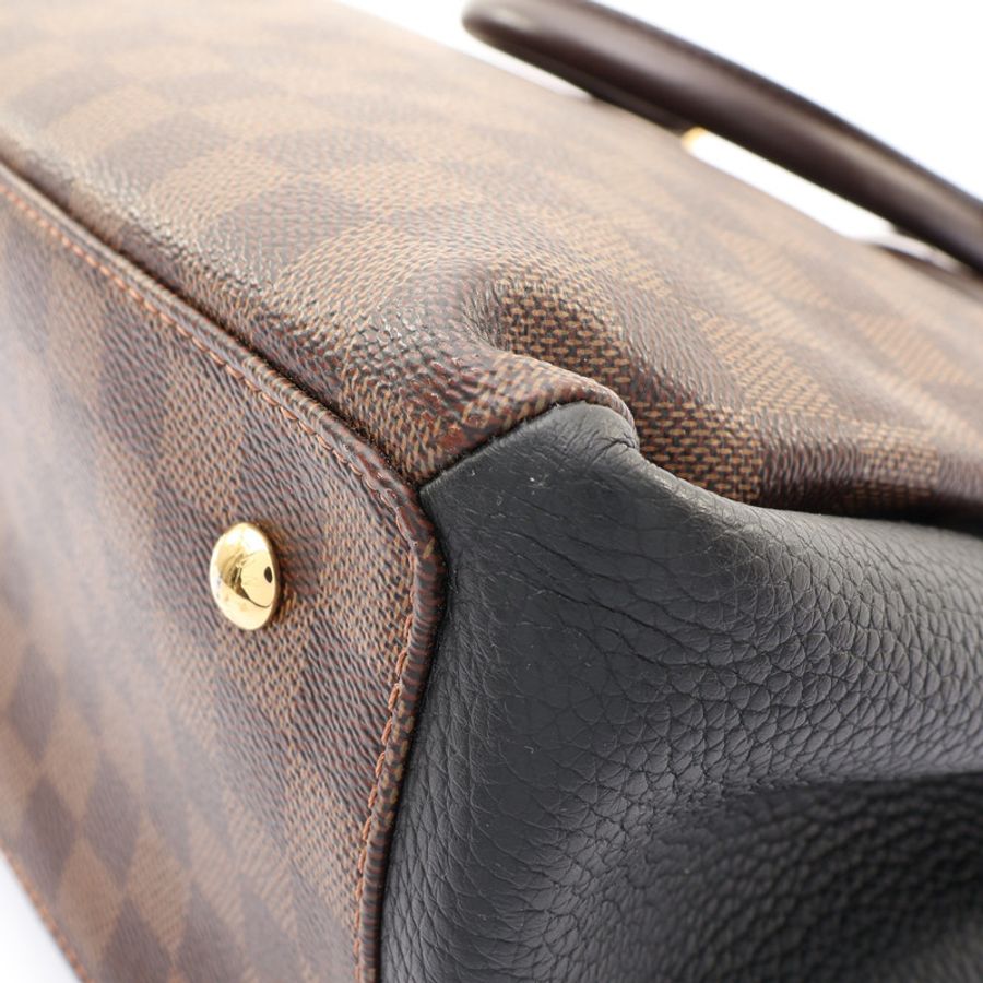 棕/黑色 棋盤格帆布 牛皮 Normandy 兩用包【LOUIS VUITTON LV 路易威登】 N41487-11