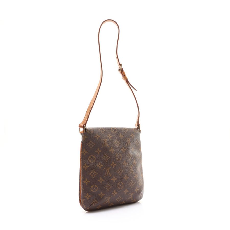 棕色 原花帆布 Musette Salsa 肩背包【LOUIS VUITTON LV 路易威登】 M51387-1