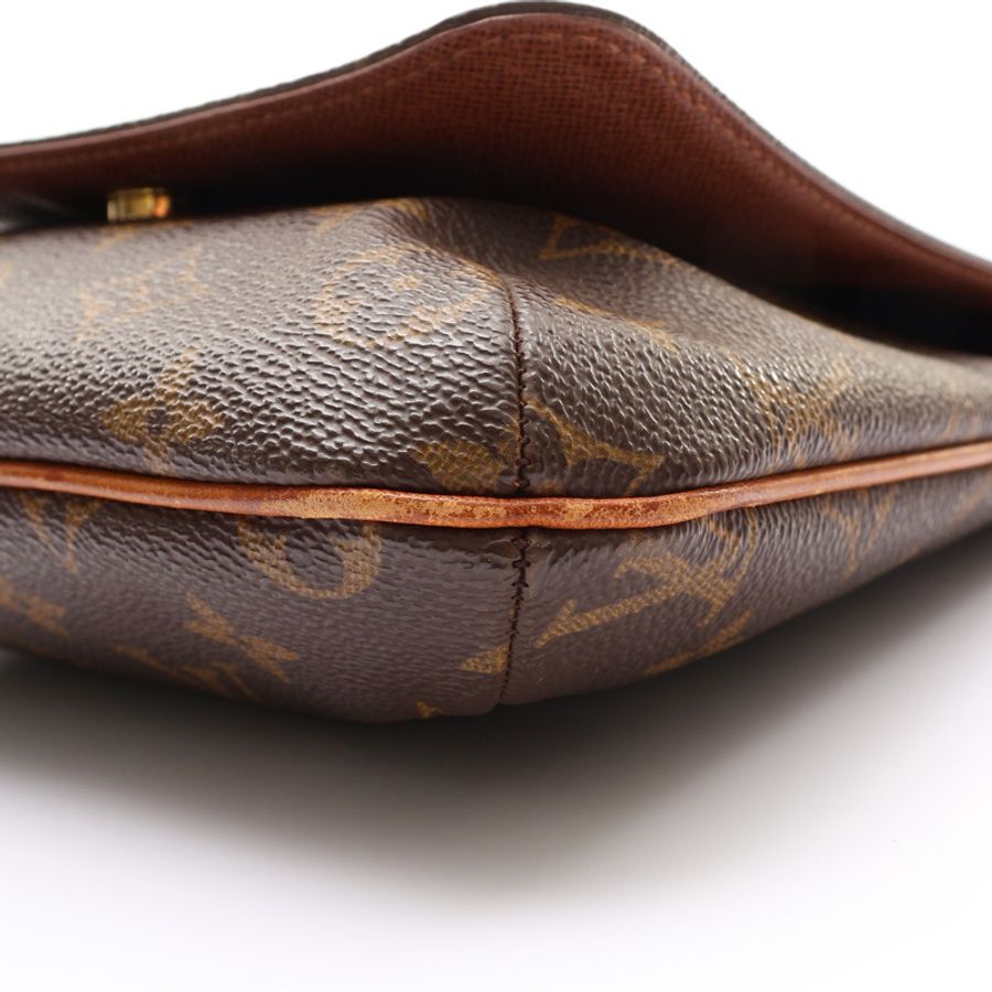 棕色 原花帆布 Musette Salsa 肩背包【LOUIS VUITTON LV 路易威登】 M51387-7