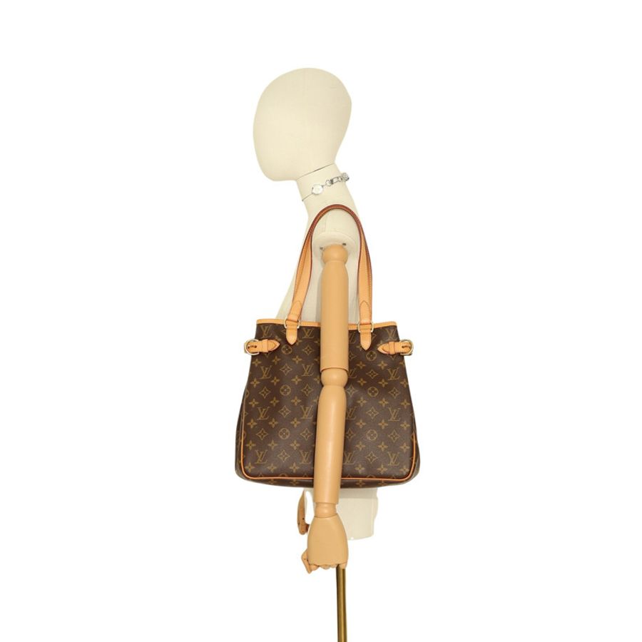 棕色 原花帆布 Batignolles 肩背包【LOUIS VUITTON LV 路易威登】 M51153-5