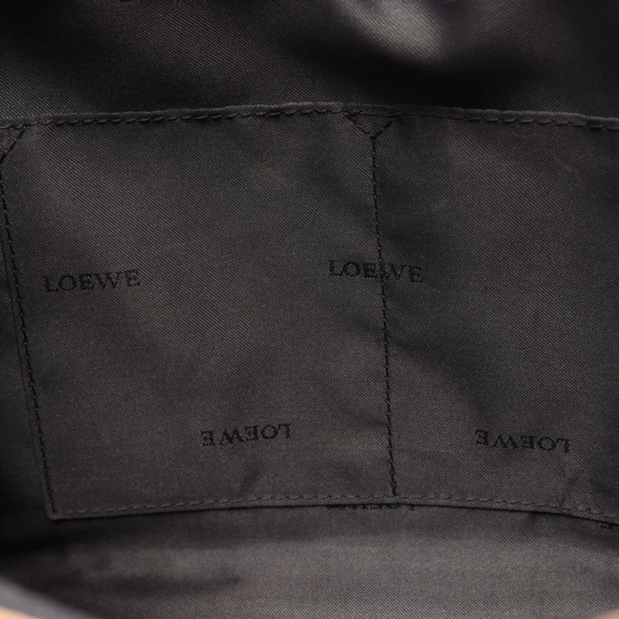 LOEWE Anagram 單肩手提包,金色皮革,二手女款-4