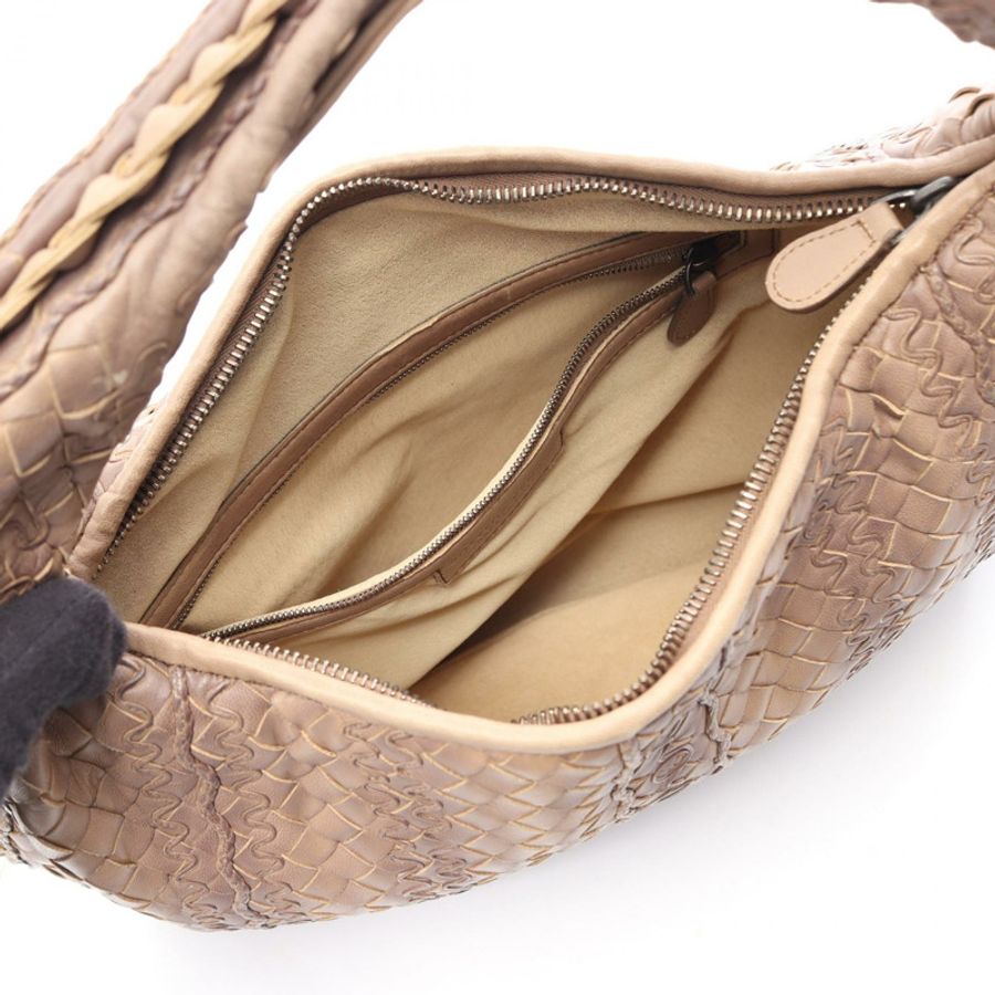 BOTTEGA VENETA 棕色皮革編織肩包(二手)-2
