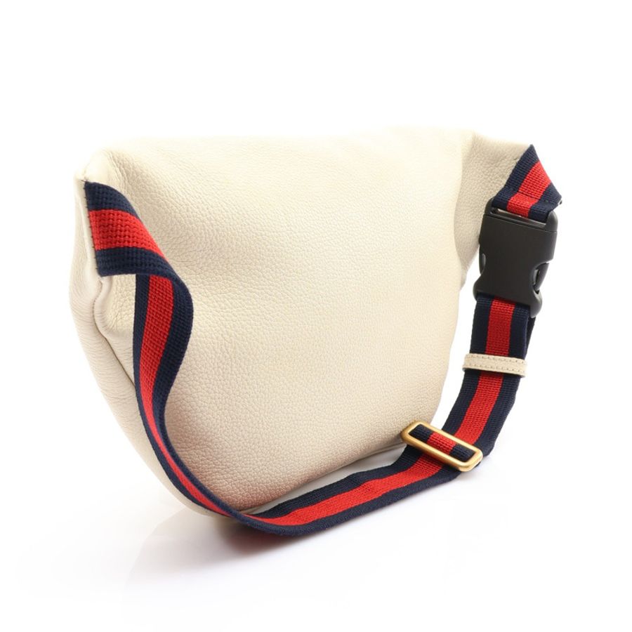 米白色 牛皮 胸包 腰包【GUCCI 古馳】 493869-1