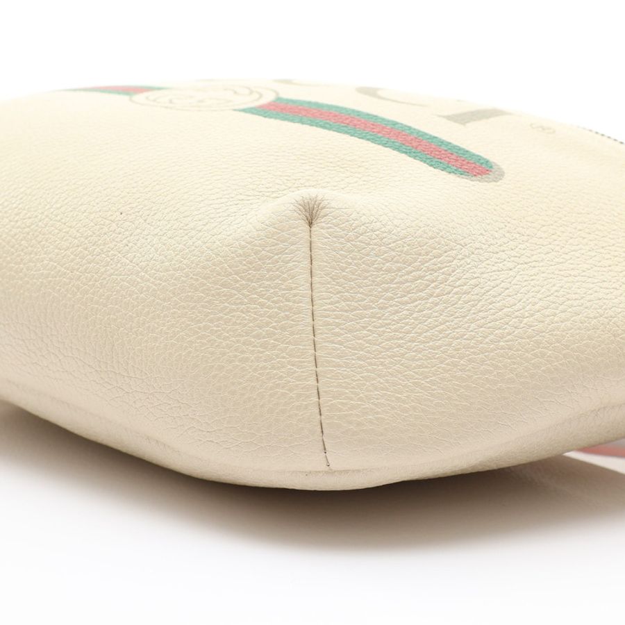 米白色 牛皮 胸包 腰包【GUCCI 古馳】 493869-6