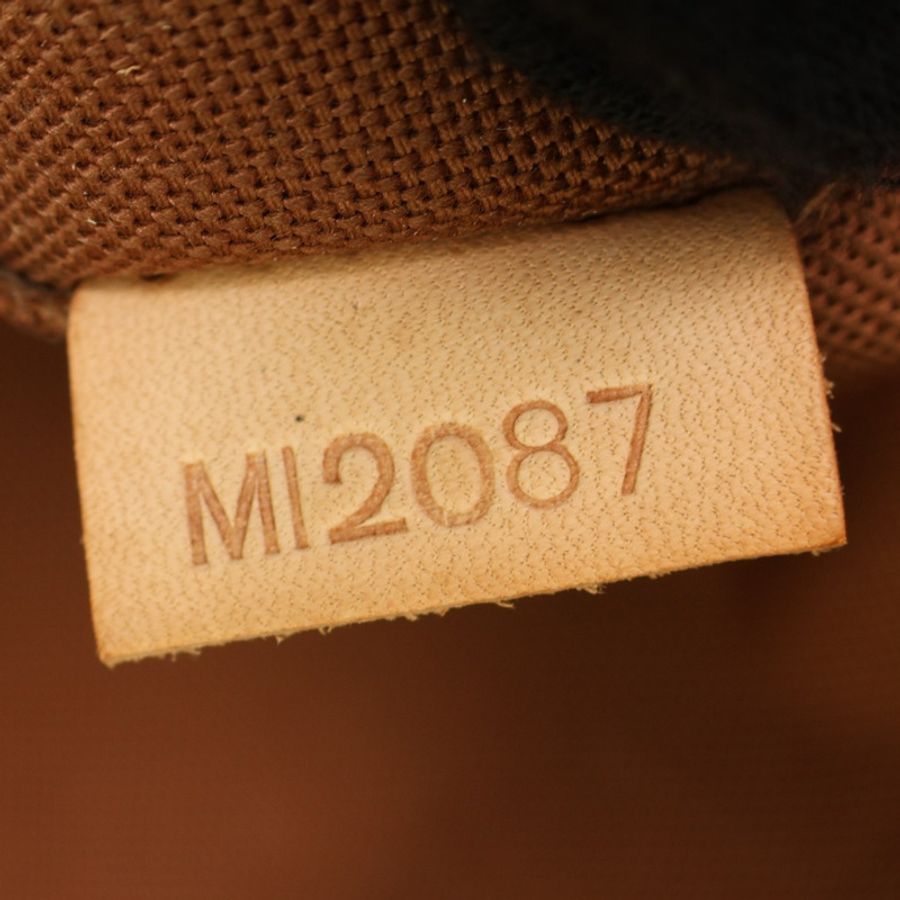 棕色 原花帆布 Palermo PM 手提包 缺背帶【LOUIS VUITTON LV 路易威登】 M40145-4