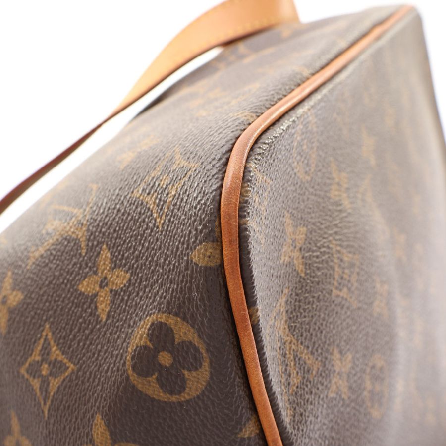棕色 原花帆布 Palermo PM 手提包 缺背帶【LOUIS VUITTON LV 路易威登】 M40145-9