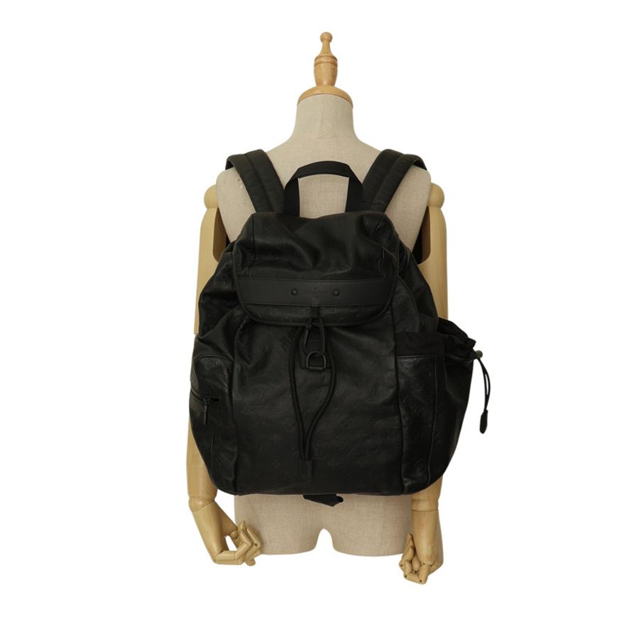 黑色 壓紋牛皮 Discovery 後背包【LOUIS VUITTON LV 路易威登】 M43680-9