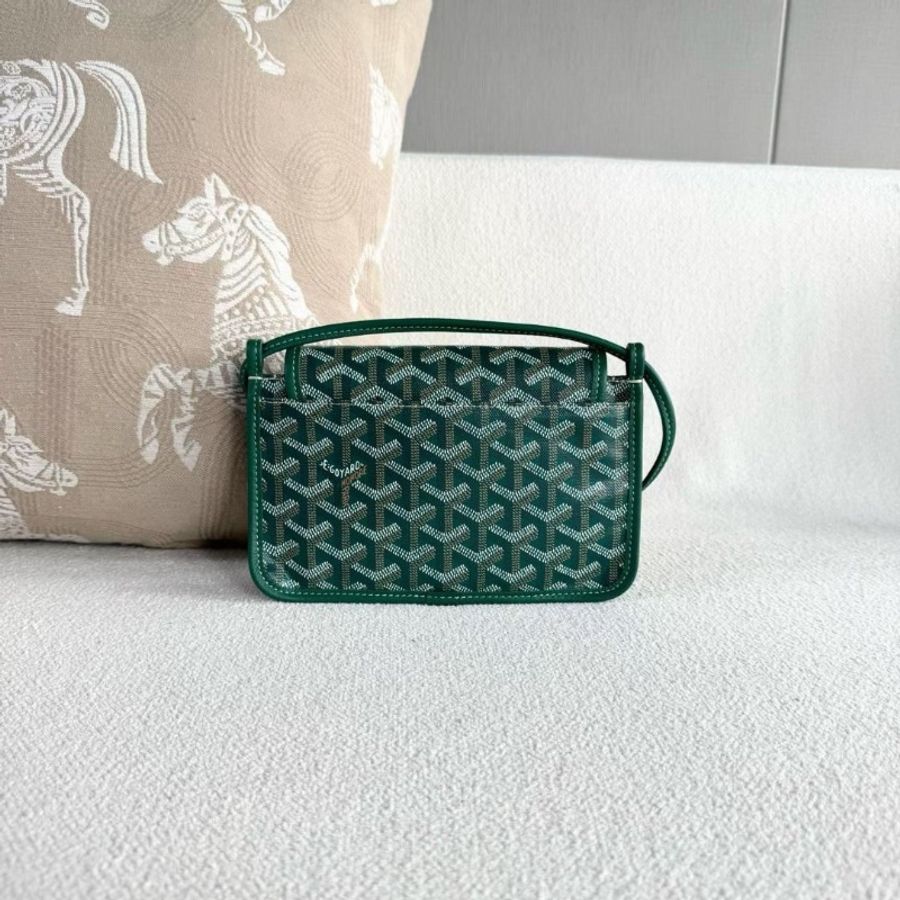 Goyard 綠色plumet woc信封包 20*13*1 9新 配件塵袋-3