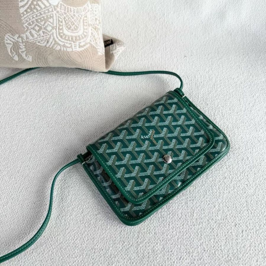 Goyard 綠色plumet woc信封包 20*13*1 9新 配件塵袋-4