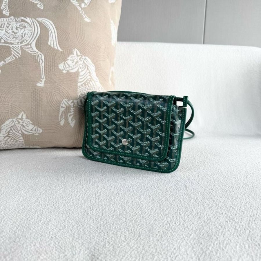 Goyard 綠色plumet woc信封包 20*13*1 9新 配件塵袋-6