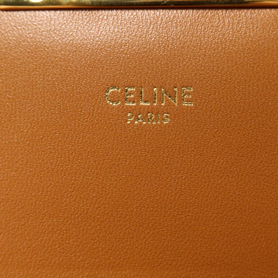 CELINE 塗層帆布Teen Triomphe肩背袋-5