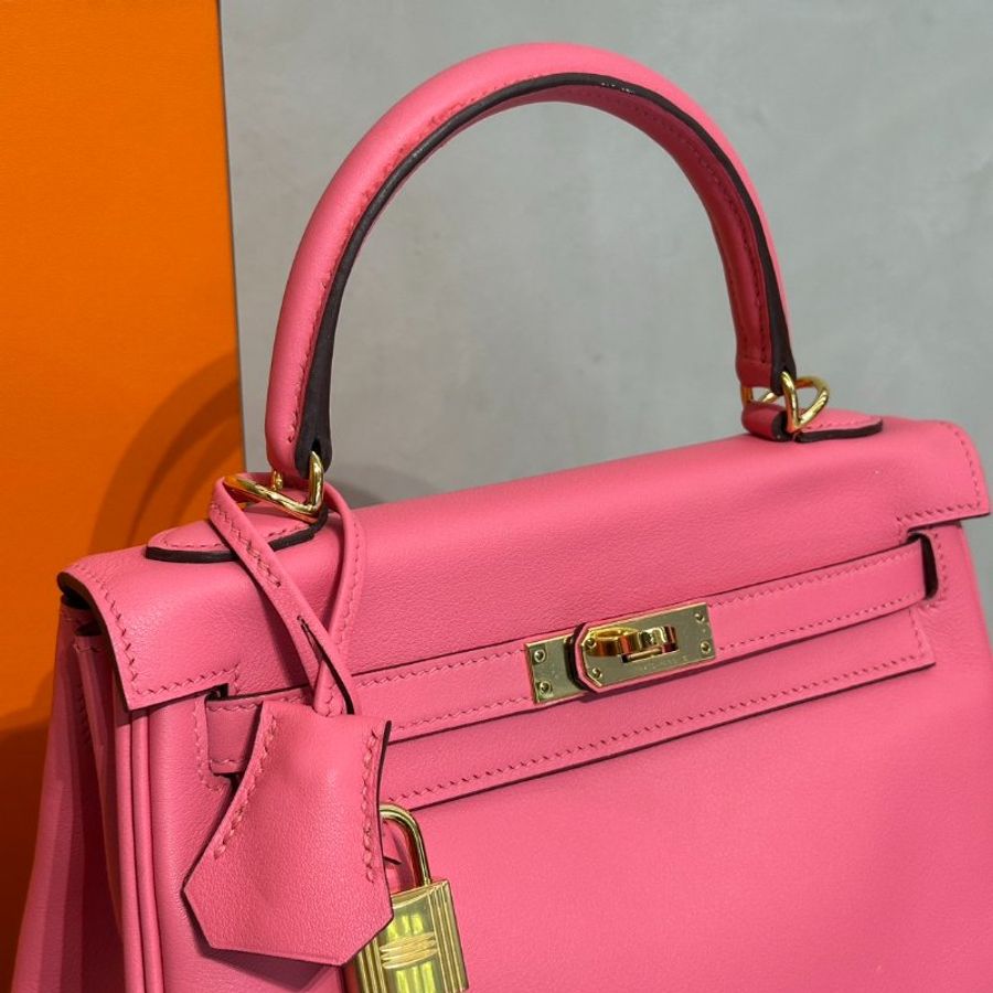 HERMES Kelly 25 - Rose Lipstick U5 唇膏粉金 D-7