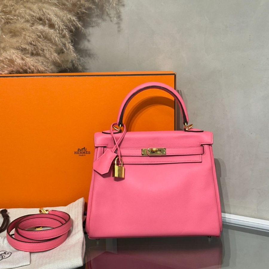 HERMES Kelly 25 - Rose Lipstick U5 唇膏粉金 D-16