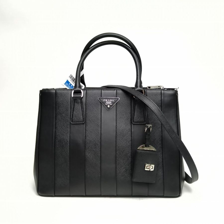 PRADA 殺手包大號黑色牛皮肩背包-0