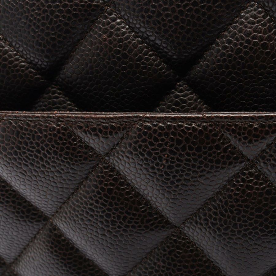 香奈兒 (CHANEL) Medallion 手提包 A01804 棕色粒面小牛皮,二手,五金配件-11
