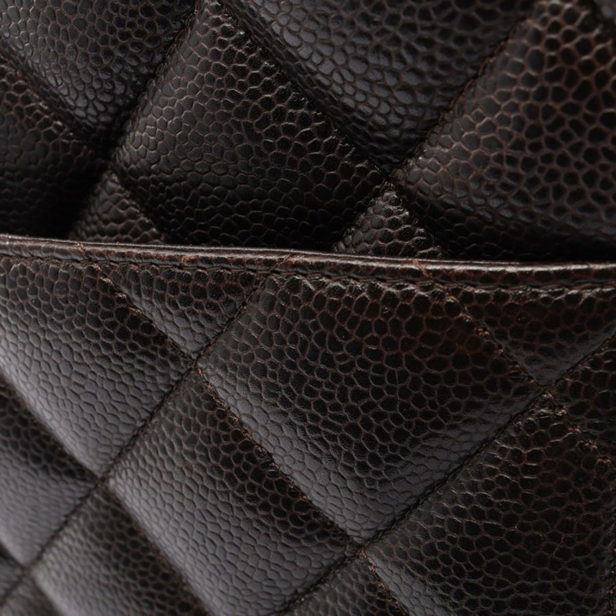 香奈兒 (CHANEL) Medallion 手提包 A01804 棕色粒面小牛皮,二手,五金配件-12