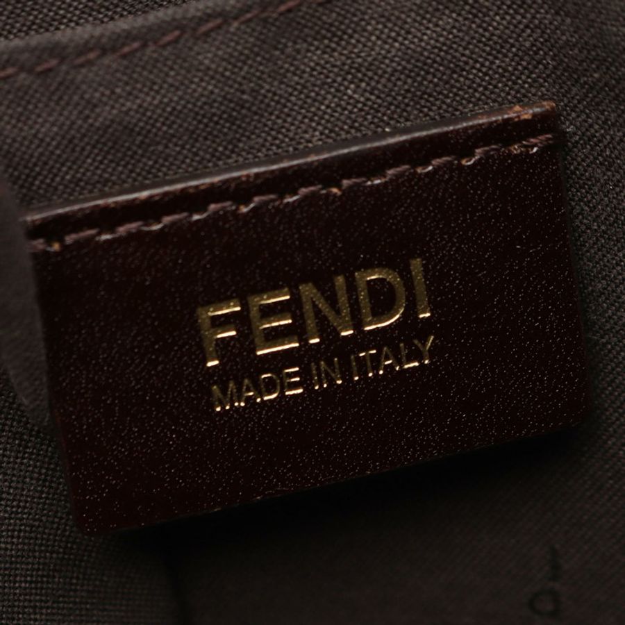 FENDI Zucca 肩斜背包 PVC塗層帆布 棕色/黑色 二手 男女通用-3