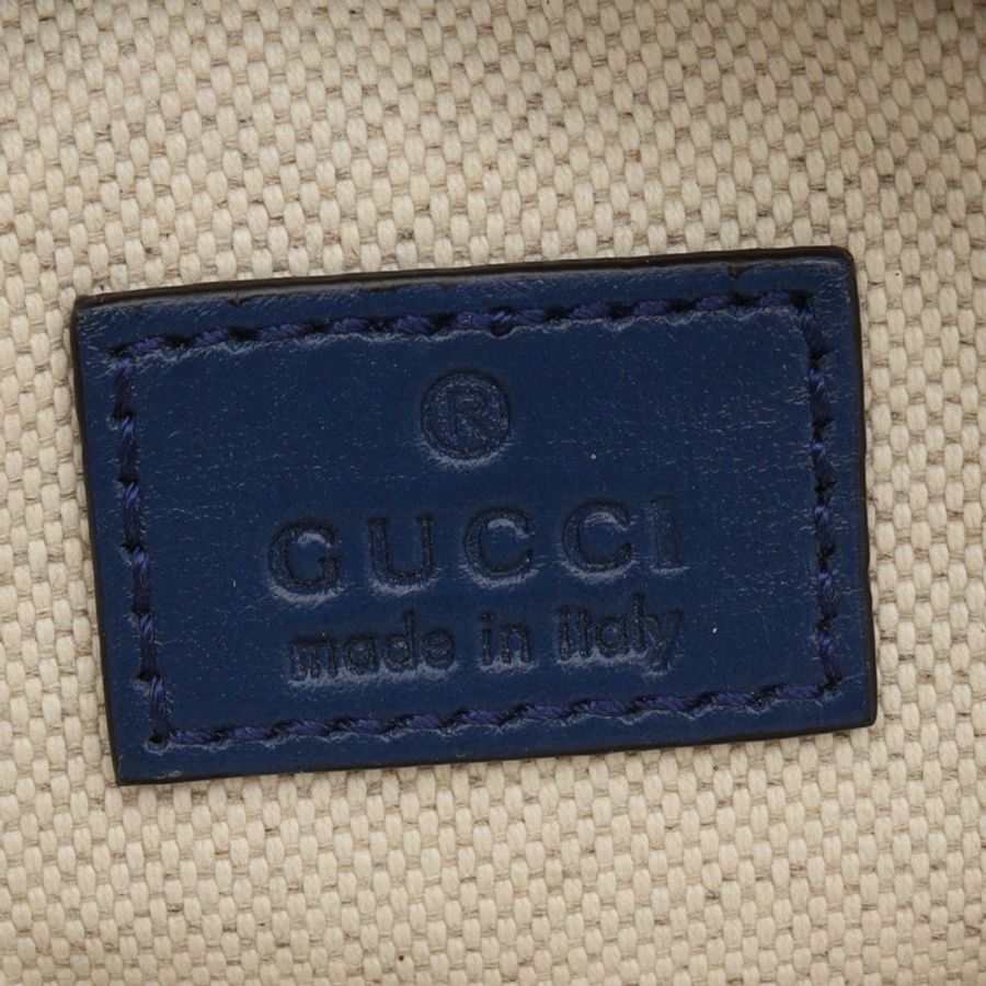GUCCI GG 壓花腰包/斜背包 645093 皮革 藍色 二手 男女通用-3