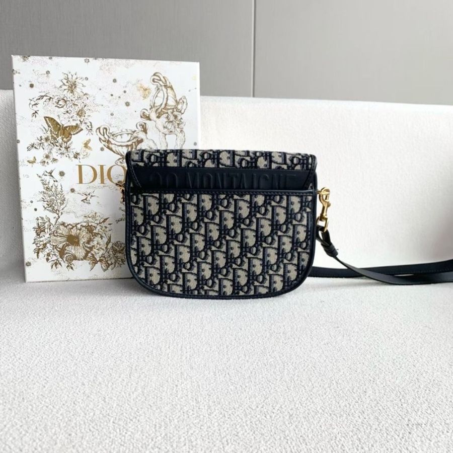 Dior bobby中號老花馬鞍包 金扣 老花刺繡 22*19*6 95 配件 盒子 塵袋 保卡 購證 肩帶-4