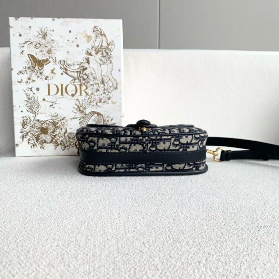 Dior bobby中號老花馬鞍包 金扣 老花刺繡 22*19*6 95 配件 盒子 塵袋 保卡 購證 肩帶-5