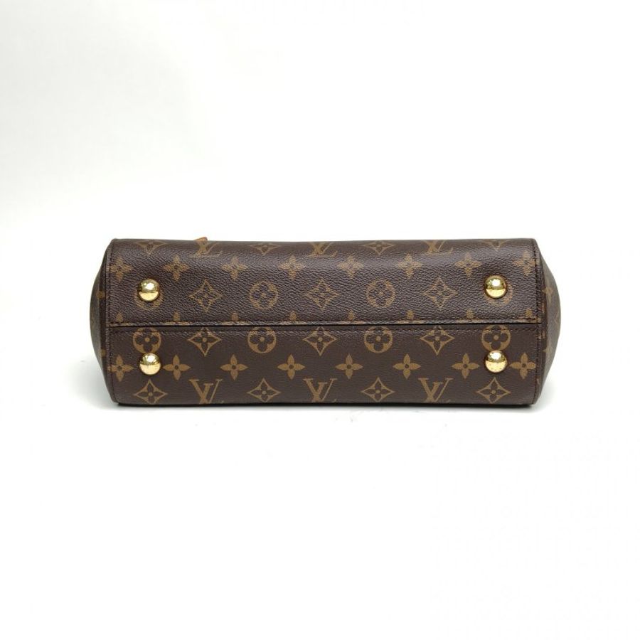 LOUIS VUITTON Cluny中號32老花PVC金扣2017肩背包-4
