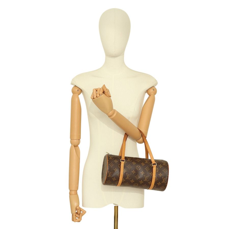 棕色 原花帆布 Papillon 26 手提包【LOUIS VUITTON LV 路易威登】 M51386-6