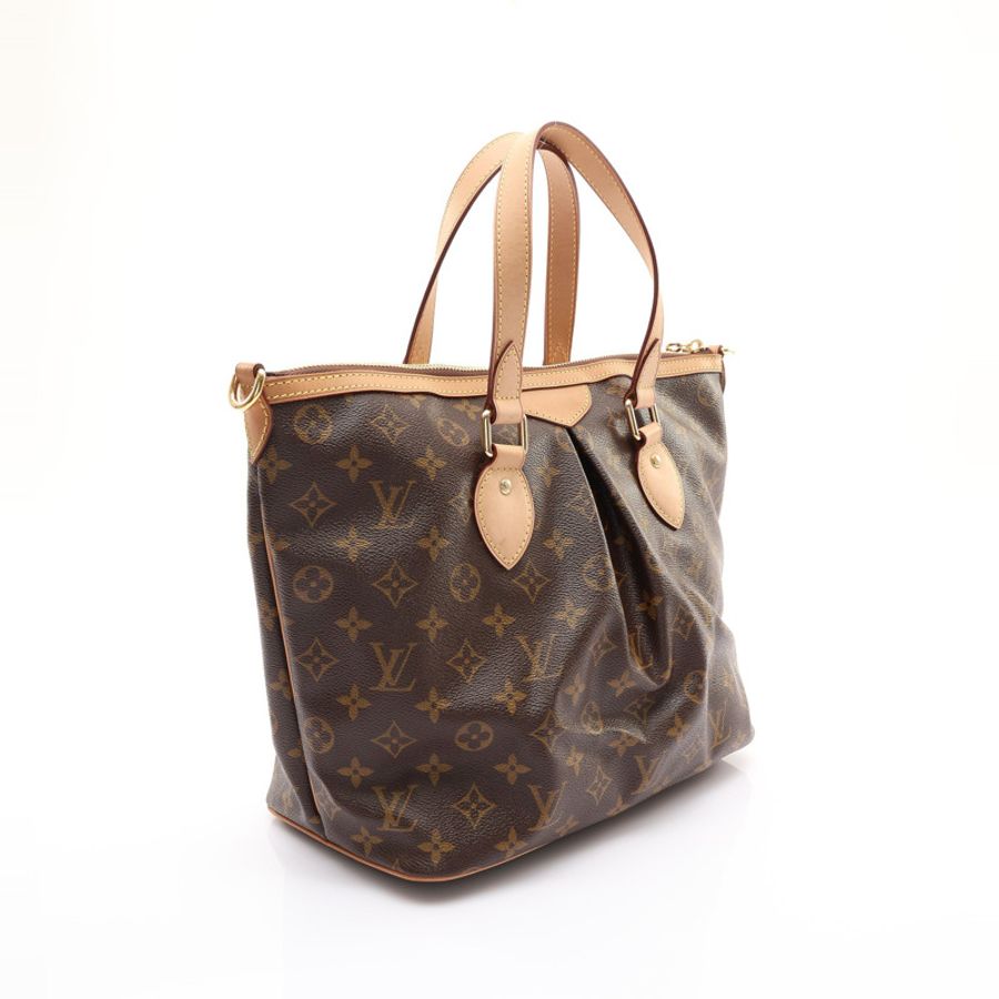 棕色 原花帆布 Palermo PM 兩用包【LOUIS VUITTON LV 路易威登】 M40145-1