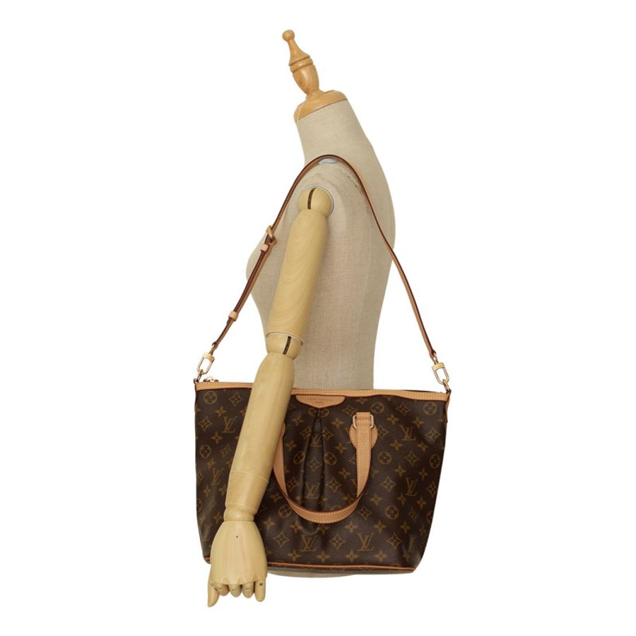 棕色 原花帆布 Palermo PM 兩用包【LOUIS VUITTON LV 路易威登】 M40145-10