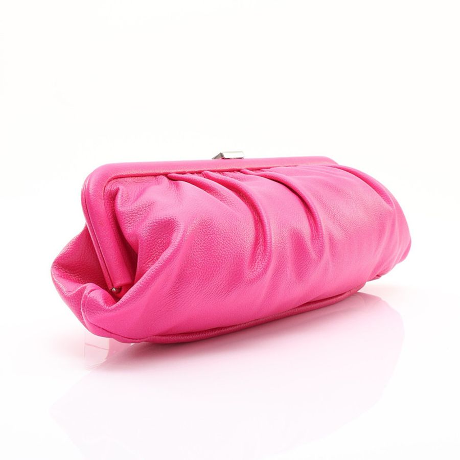 桃紅色 牛皮 手拿包 肩背包【Balenciaga 巴黎世家】 618899-1