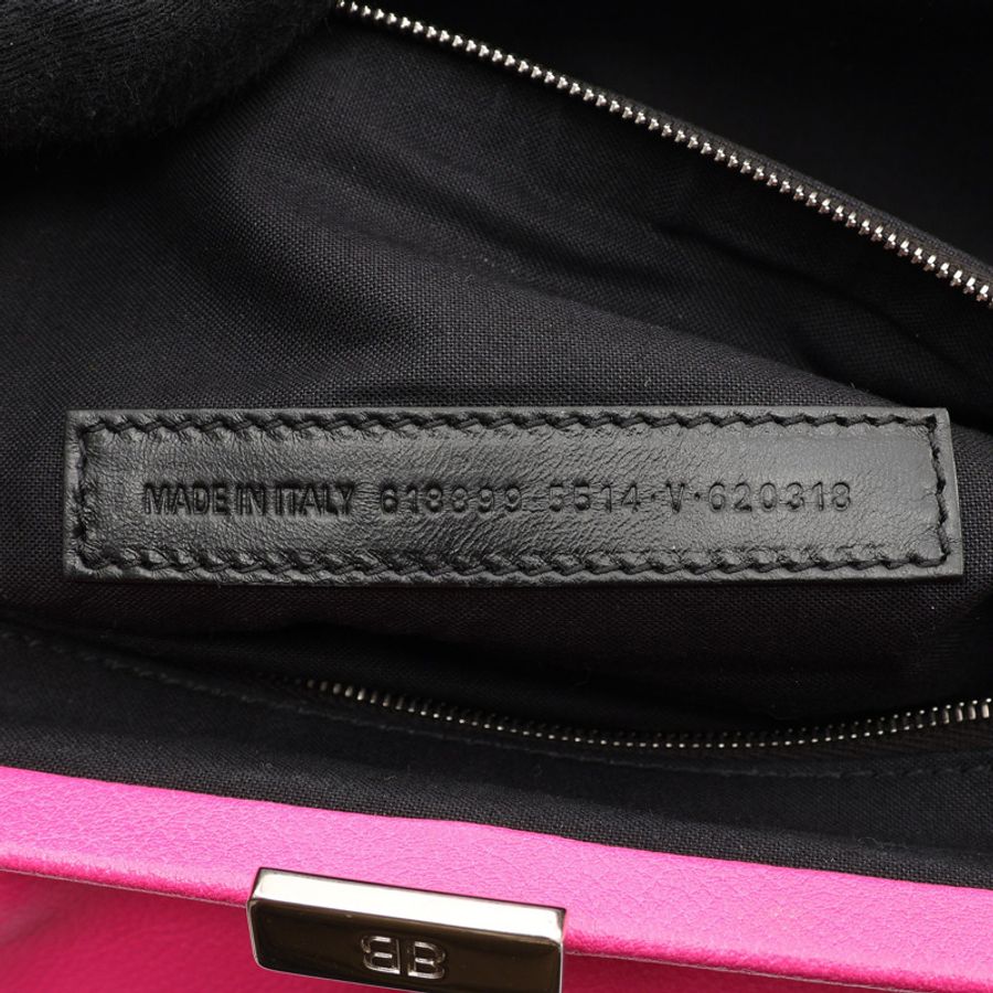 桃紅色 牛皮 手拿包 肩背包【Balenciaga 巴黎世家】 618899-4