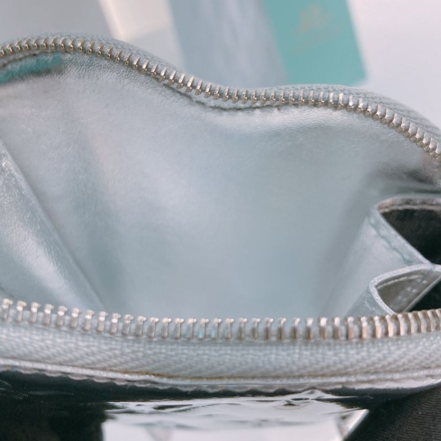 MS0786 Louis Vuitton 路易威登 心型 心心 鏡面牛皮 小錢包 小掛包 銀色 銀扣 Heart Coin Purse Mirror Silver x PHW-10