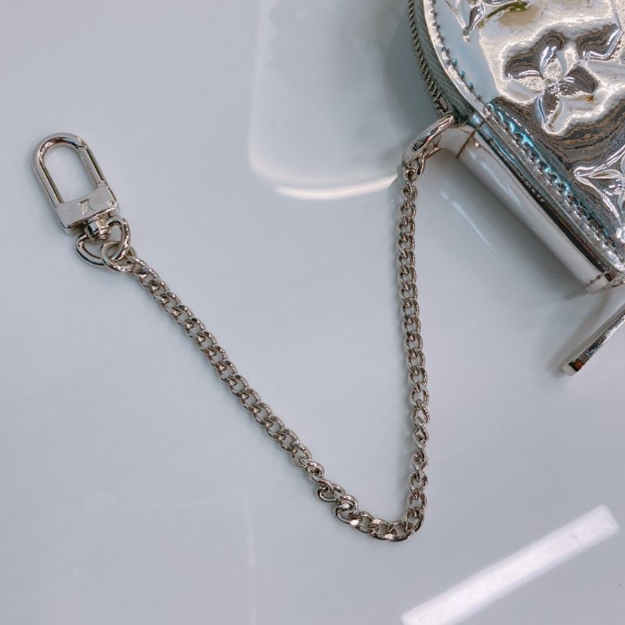 MS0786 Louis Vuitton 路易威登 心型 心心 鏡面牛皮 小錢包 小掛包 銀色 銀扣 Heart Coin Purse Mirror Silver x PHW-12